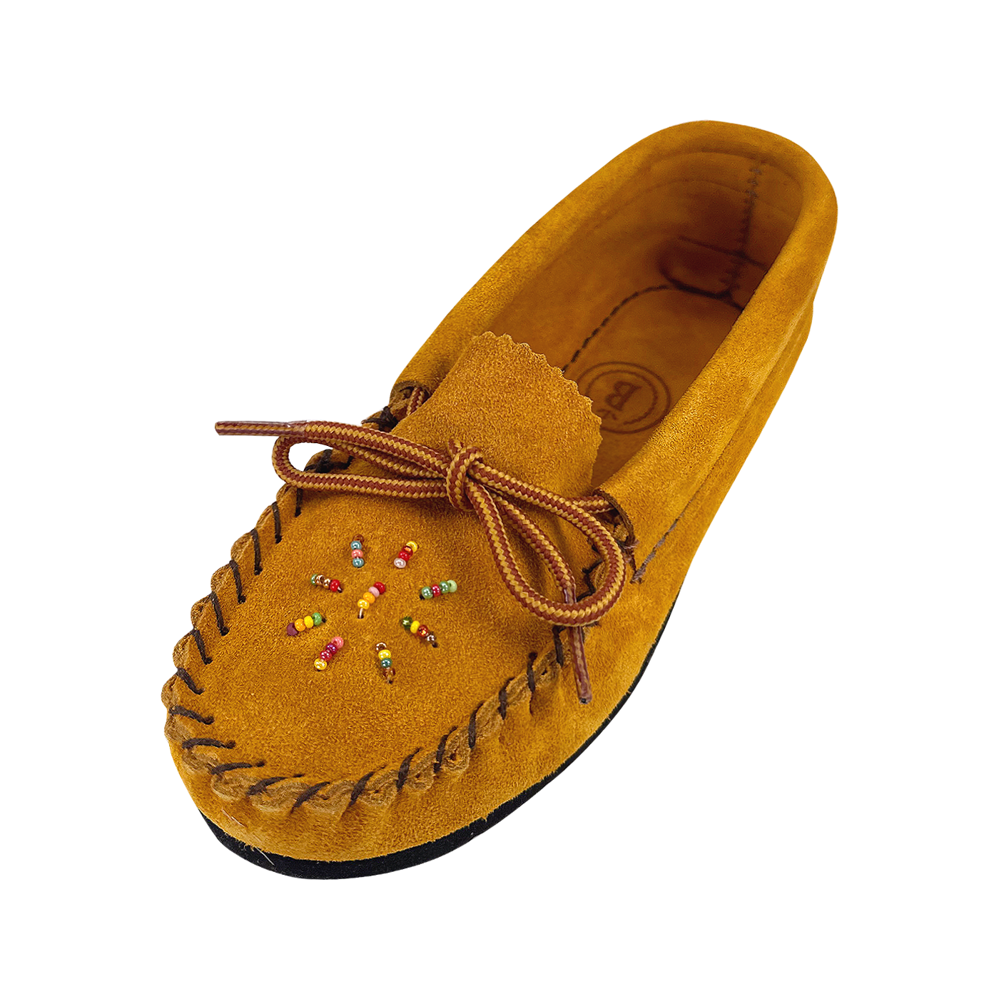 Children's Beaded Suede Moccasin Shoes